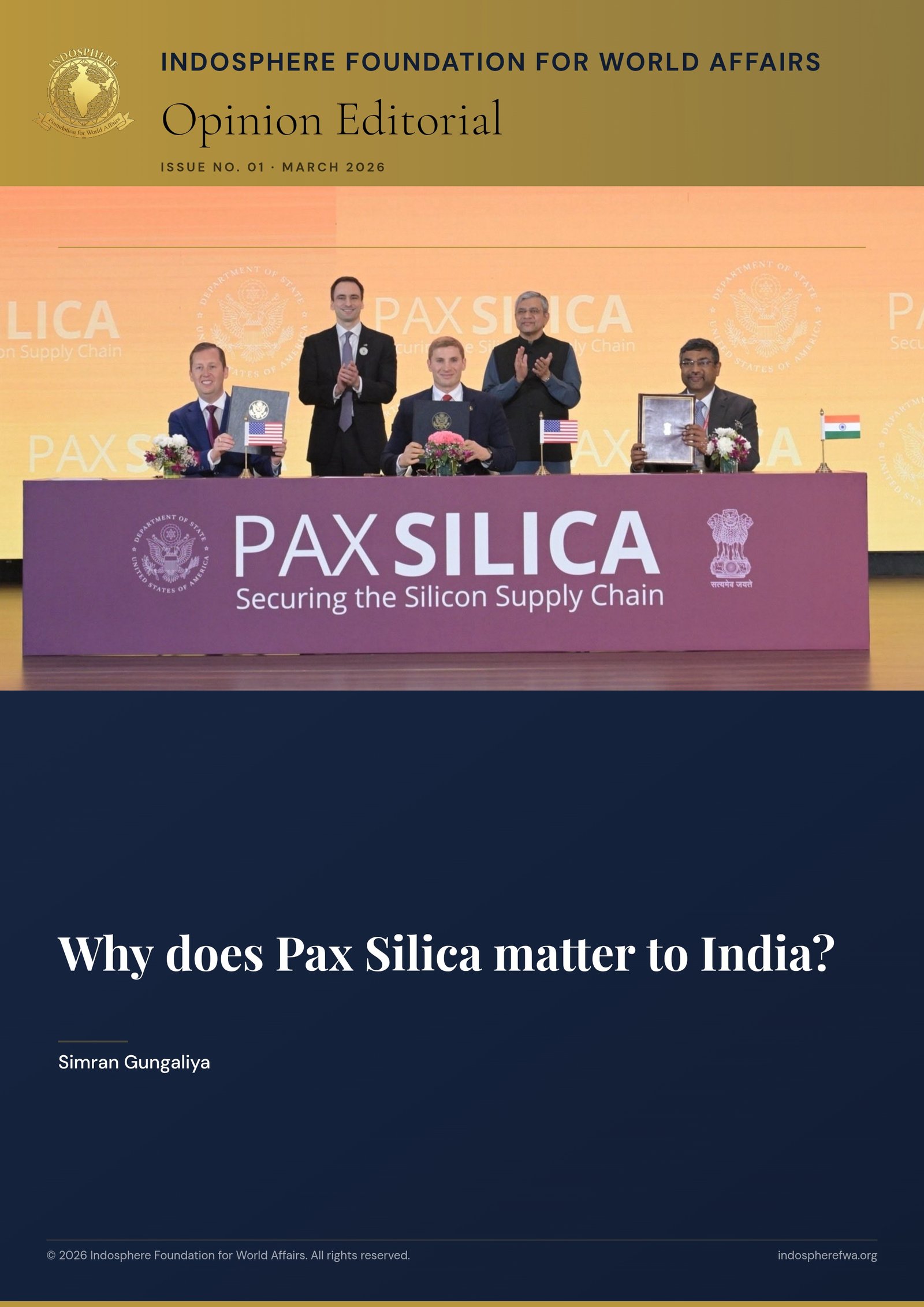 Why does Pax Silica matter to India?