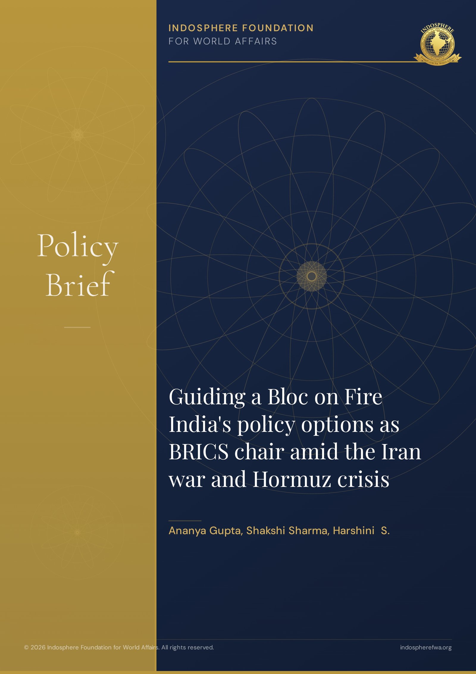 Guiding a Bloc on Fire  India's policy options as BRICS chair amid the Iran war and Hormuz crisis