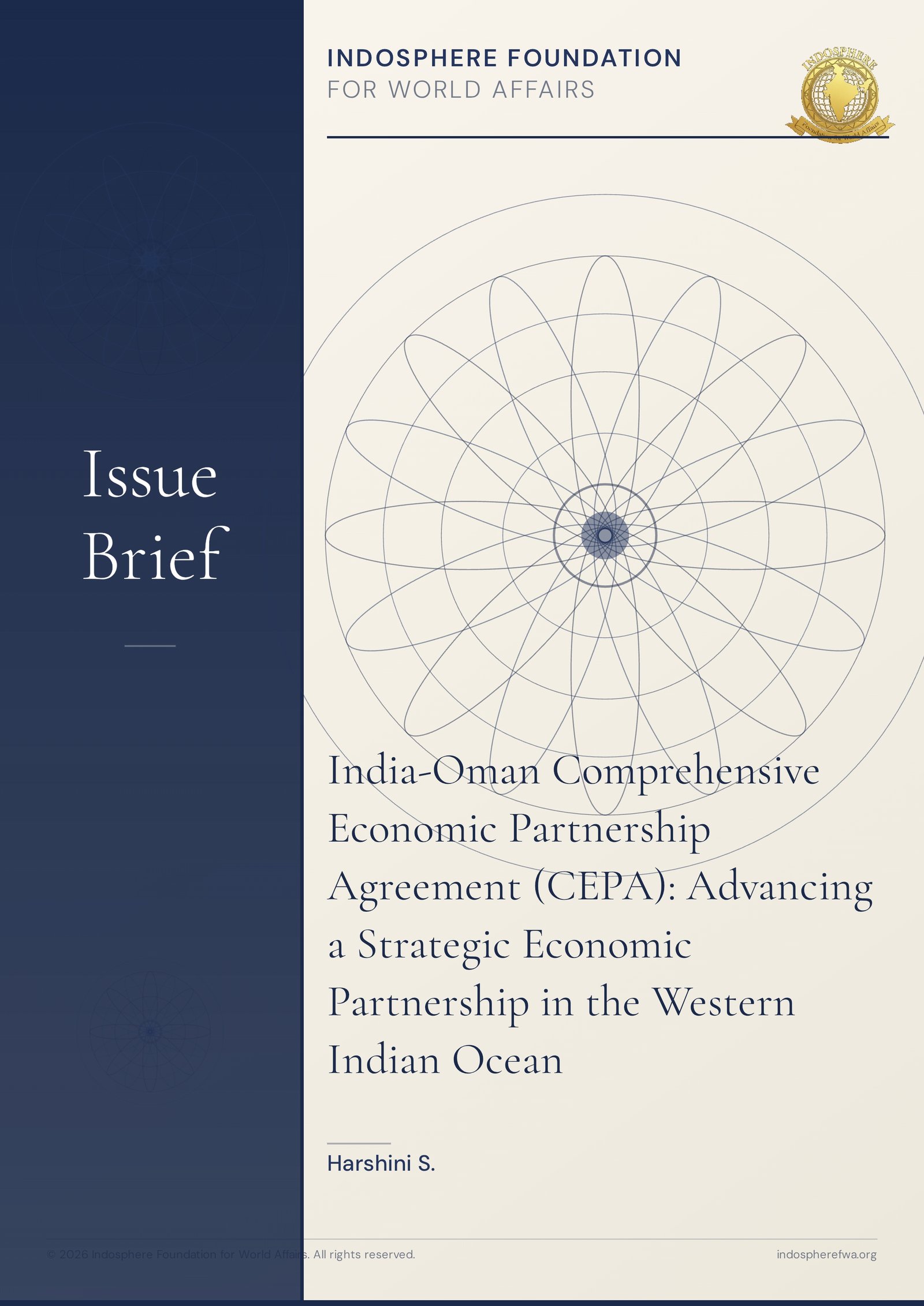 India-Oman Comprehensive Economic Partnership Agreement (CEPA): Advancing a Strategic Economic Partnership in the Western Indian Ocean