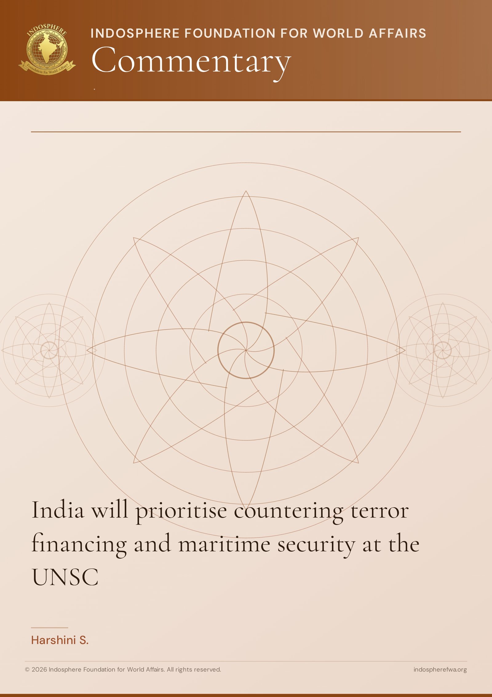 India will prioritise countering terror financing and maritime security at the UNSC
