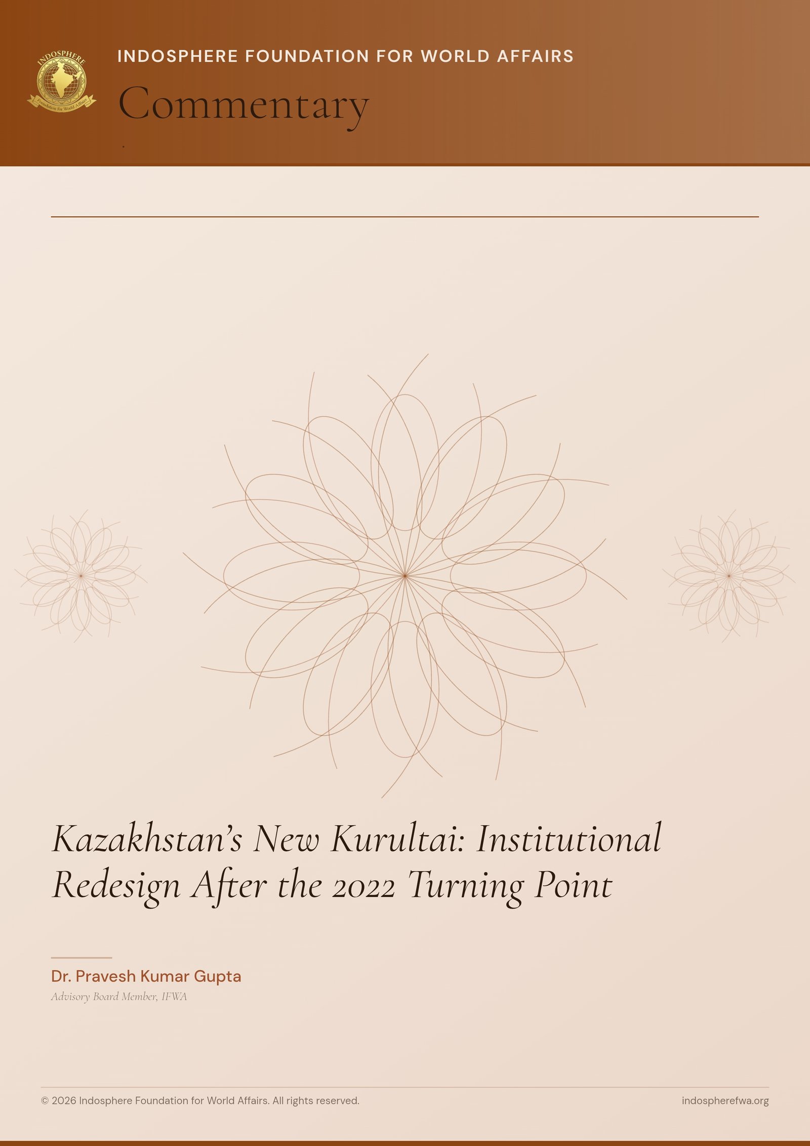 Kazakhstan’s New Kurultai: Institutional Redesign After the 2022 Turning Point